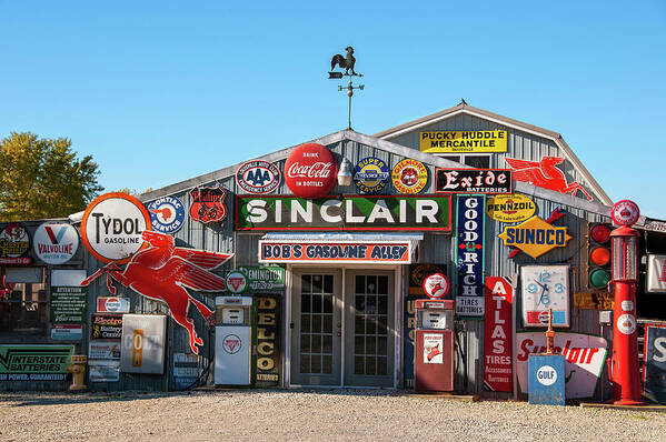 Puzzle Art Print featuring the photograph Gasoline Alley by Steve Stuller