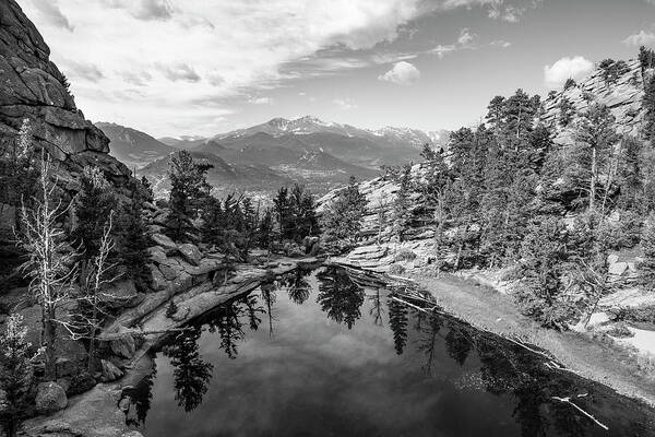 Gem Lake Art Print featuring the photograph Gem Lake Black and White by Aaron Spong