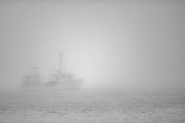 Fog Art Print featuring the photograph Ghostly Trawler by Rod Best