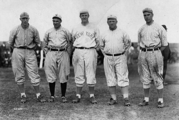 1910-1919 Art Print featuring the photograph Giants Group Spring Training 1911 by Transcendental Graphics