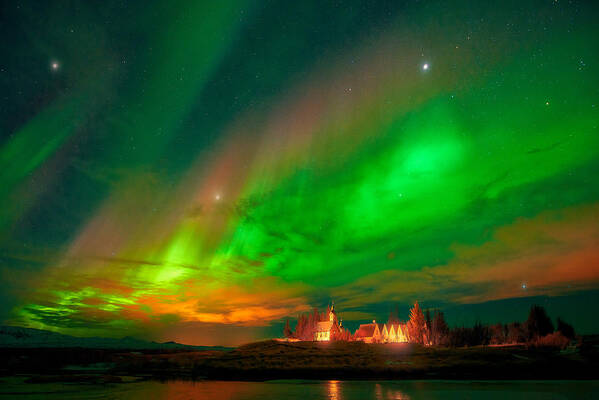 Iceland Art Print featuring the photograph Glory of Night by Henry w Liu