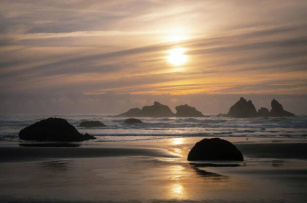 Oregon Art Print featuring the photograph Golden Bandon by Steven Clark