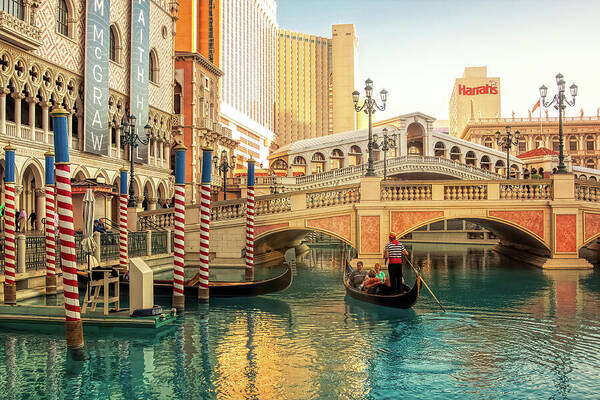 Venetian Art Print featuring the photograph Grand Canal at Venetian Las Vegas by Tatiana Travelways