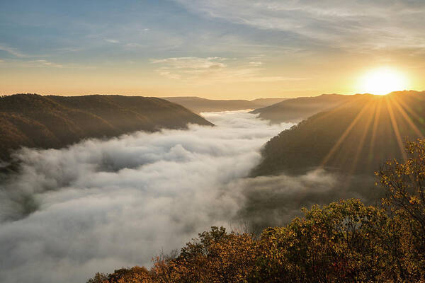 Grand View Art Print featuring the photograph Grand View or Grandview in New River Gorge by Steven Heap