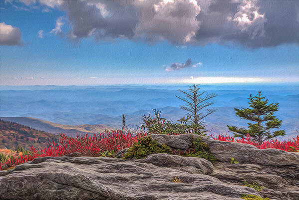 Grandfather Mountain Art Print featuring the photograph Grandfather Mountain 10 10/17/2016 by Jim Dollar