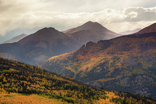 Colorado Art Print featuring the photograph Grassy Mountain and Red - San Juan Mountains by Aaron Spong