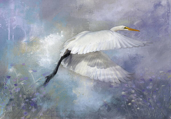 New Upload Art Print featuring the photograph Great Egret by Theresa Tahara