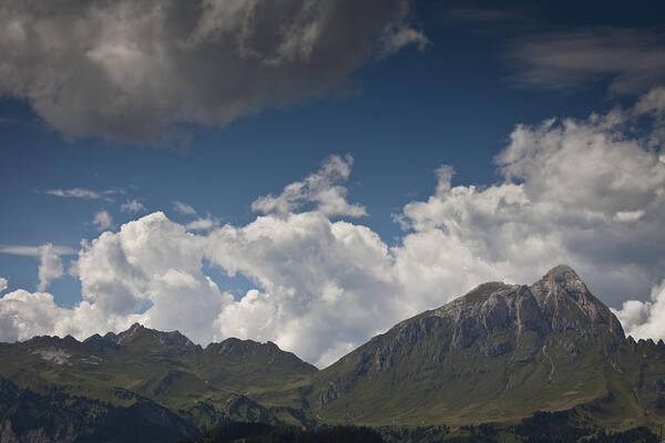 Tranquility Art Print featuring the photograph Green mountains by Adriano Ficarelli