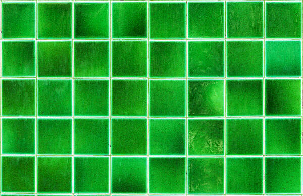 Home Decor Art Print featuring the photograph Green tile floor by Chaloemphan