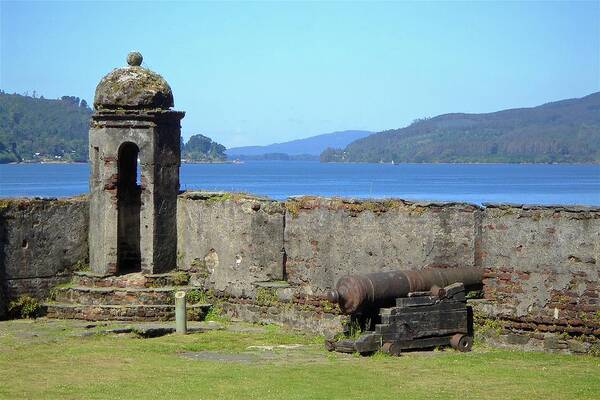 Castillo Art Print featuring the photograph Guards of Valdivia by Sean Hannon