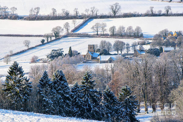 Guiting Power Art Print featuring the photograph Guiting Power in the December Snow by Tim Gainey