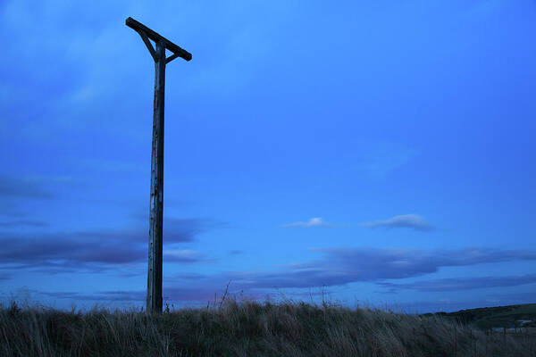 Combe Art Print featuring the photograph Hanging Gallows at dusk by Ian Middleton