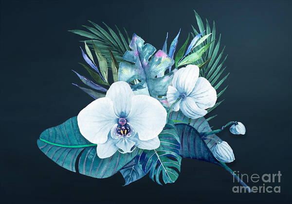 Hawaii Art Print featuring the digital art Hawaiian Moonglow by J Marielle