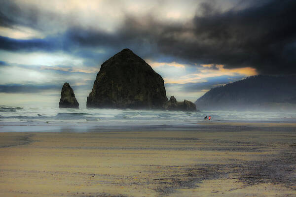 Haystack Rock On A Dreamy Afternoon Art Print featuring the photograph Haystack Rock on a Dreamy Afternoon by Kandy Hurley