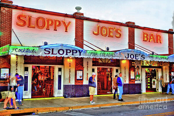 Florida Art Print featuring the photograph HDR Landscape_Sloppy Joes_ Key West_ IMG9875 by Randy Matthews