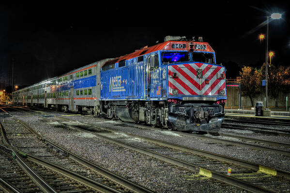 Metra Art Print featuring the photograph Headin Into the City by Laura Hedien