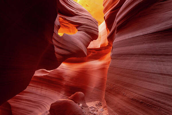 Antelope Canyon Art Print featuring the photograph Heart of Antelope Canyon by Wesley Aston