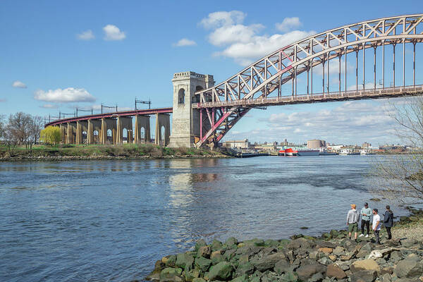 Astoria Park Art Print featuring the photograph Hell Gate and Guys by Cate Franklyn