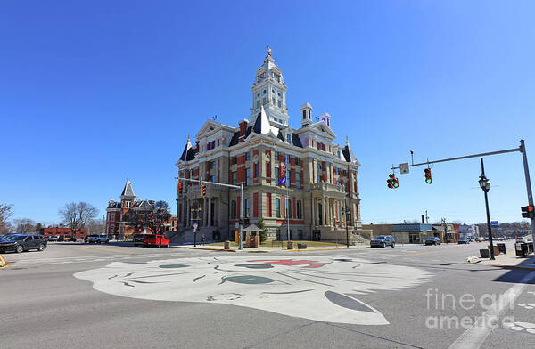Henry County Courthouse Art Print featuring the photograph Henry County Courthouse Napoleon Ohio 0149 by Jack Schultz