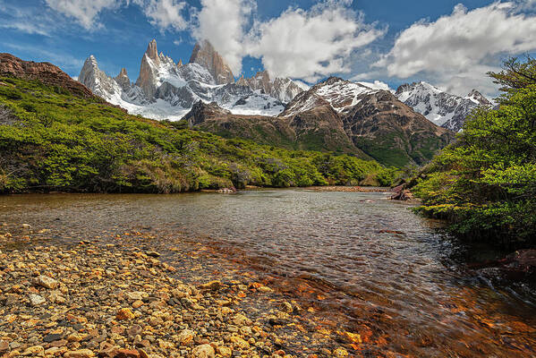Andes Art Print featuring the photograph Hiking Fitz Roy national park by Henri Leduc