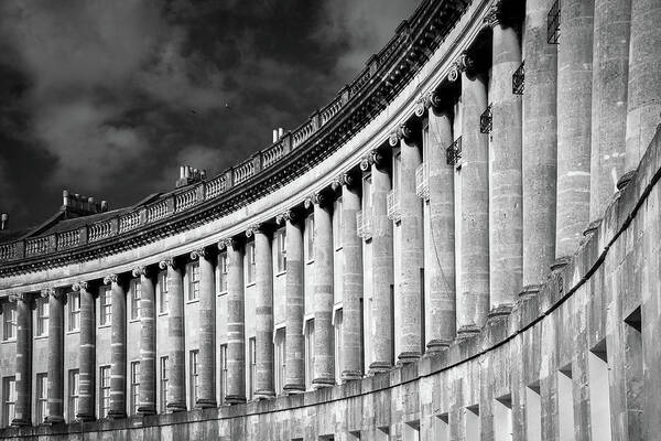 Bath Art Print featuring the photograph Historic Royal Crescent in Bath by Seeables Visual Arts