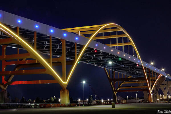 Hoan Bridge Art Print featuring the photograph Hoan Bridge by GLENN Mohs