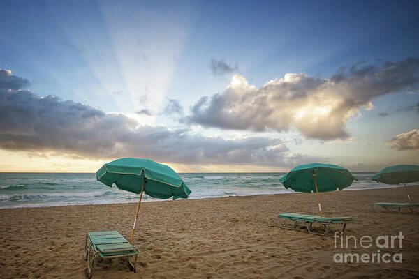 Hollywood Art Print featuring the photograph Hollywood Beach Sunrise by Becqi Sherman