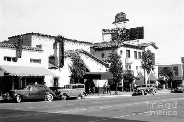 Hollywood Brown Derby Art Print featuring the photograph Hollywood Brown Derby by Sad Hill - Bizarre Los Angeles Archive