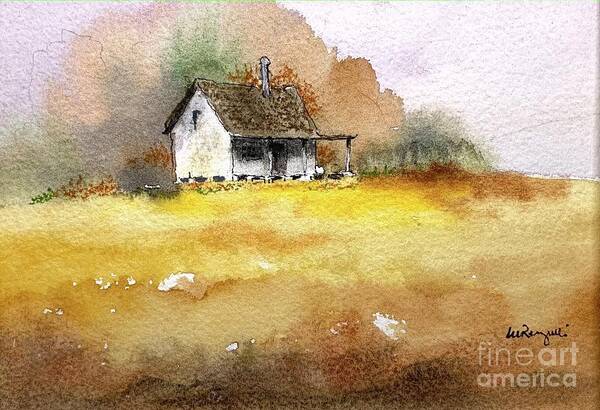 Watercolor Art Print featuring the painting Home Place by William Renzulli