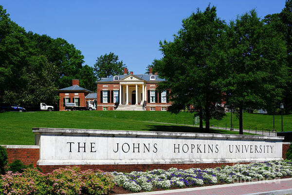 Johns Hopkins University Art Print featuring the photograph Homewood Museum building Johns Hopkins University Baltimore by James Brunker