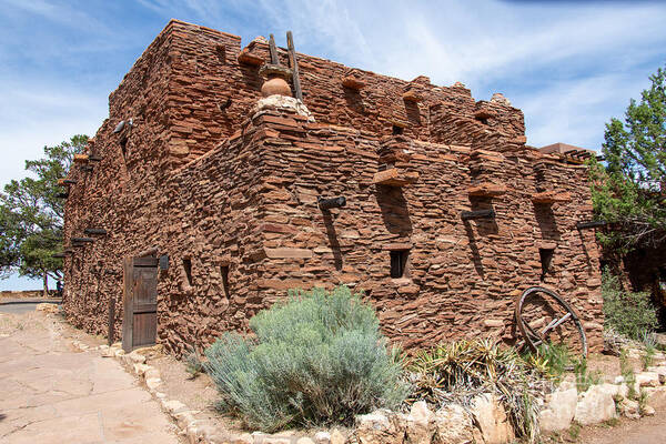 Hopi House At Grand Canyon Art Print featuring the digital art Hopi House at Grand Canyon by Tammy Keyes