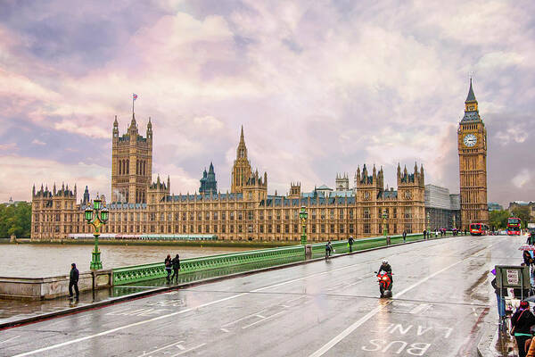 House Of Parliament Art Print featuring the digital art House of Parliament London by SnapHappy Photos