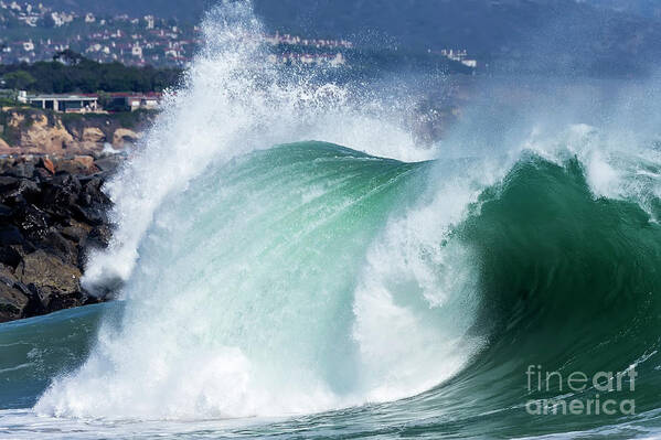 Huge Art Print featuring the photograph Huge Swells at The Wedge by Eddie Yerkish