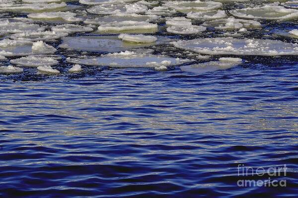 Ice Art Print featuring the photograph Icy Blue Waters by Randy Pollard