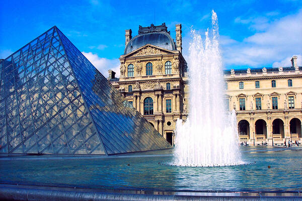 Louvre Art Print featuring the photograph Louvre Pyramid by Claude Taylor
