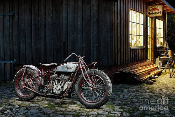 Indian Art Print featuring the photograph Indian 101 Scout Bobber by Frank Kletschkus