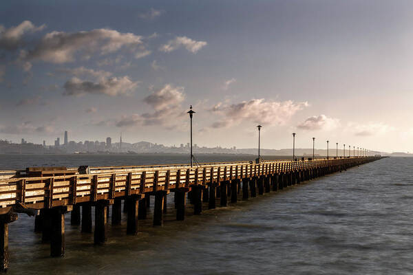 Berkeley Pier Art Print featuring the photograph It Goes On Forever by Laurie Search