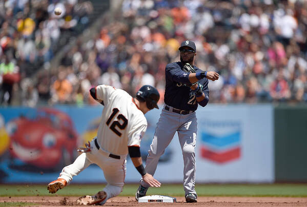 Double Play Art Print featuring the photograph Joe Panik by Thearon W. Henderson