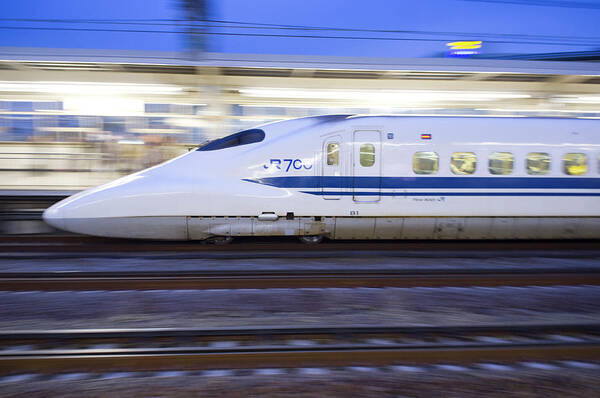 High Art Print featuring the photograph JR700 Shinkansen by David L Moore