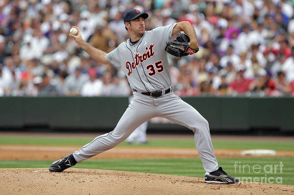 Working Art Print featuring the photograph Justin Verlander by Doug Pensinger