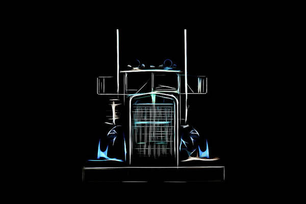 Kenworth Art Print featuring the digital art Kenworth in the Abstract by Douglas Pittman