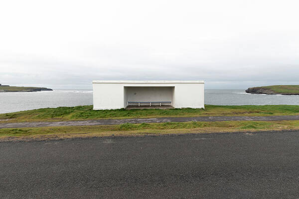 New Topographics Art Print featuring the photograph Kilkee Cliff Shelter by Stuart Allen