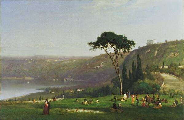  Art Print featuring the painting Lake Albano #3 by George Inness