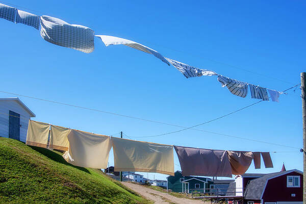 Laundry Art Print featuring the photograph Laundry morning in Newfoundland by Tatiana Travelways