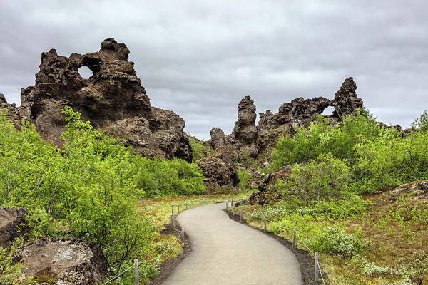 Dimmuborgir Art Print featuring the photograph Lava Castle of Dimmuborgir by Pierre Leclerc Photography