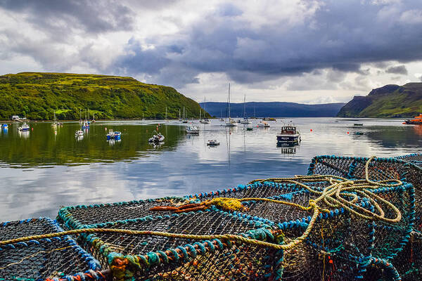 Scotland Art Print featuring the photograph Lobster Pots in Portree by Bonny Puckett