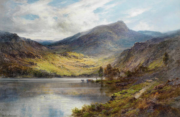 Loch Ness Art Print featuring the painting Loch Ness by Alfred de Breanski by Alfred de Breanski