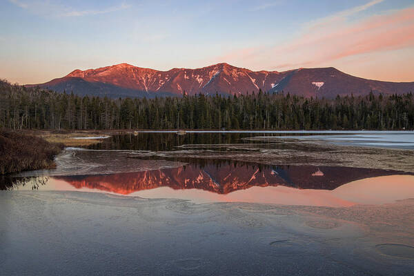 Lonesome Art Print featuring the photograph Lonesome Lake Sunset Glow by White Mountain Images