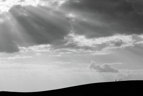 Black And White Art Print featuring the photograph Long trek home by Stephen Holst