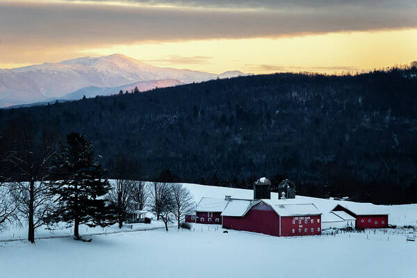 Farm Art Print featuring the photograph Looking Toward Mt Washington From Lone Pine Farm In Kirby, Vermont by John Rowe